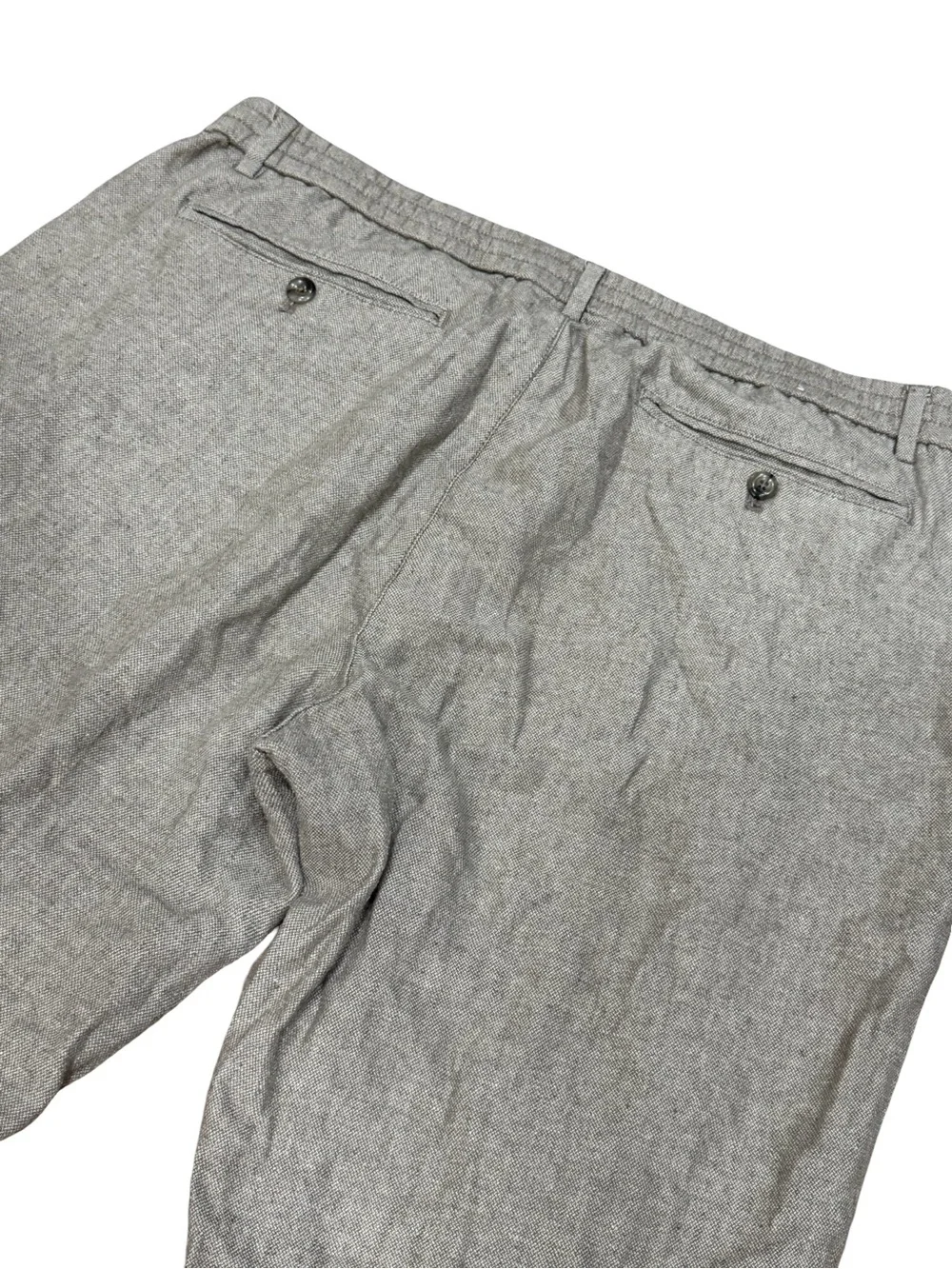 🌿 Banana Republic Men's Athletic Fit Linen Blend Pants‎ Feather Taupe 36x29
